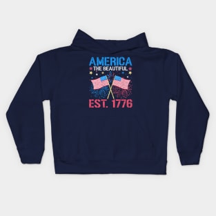 America The Beautiful 1776 Kids Hoodie